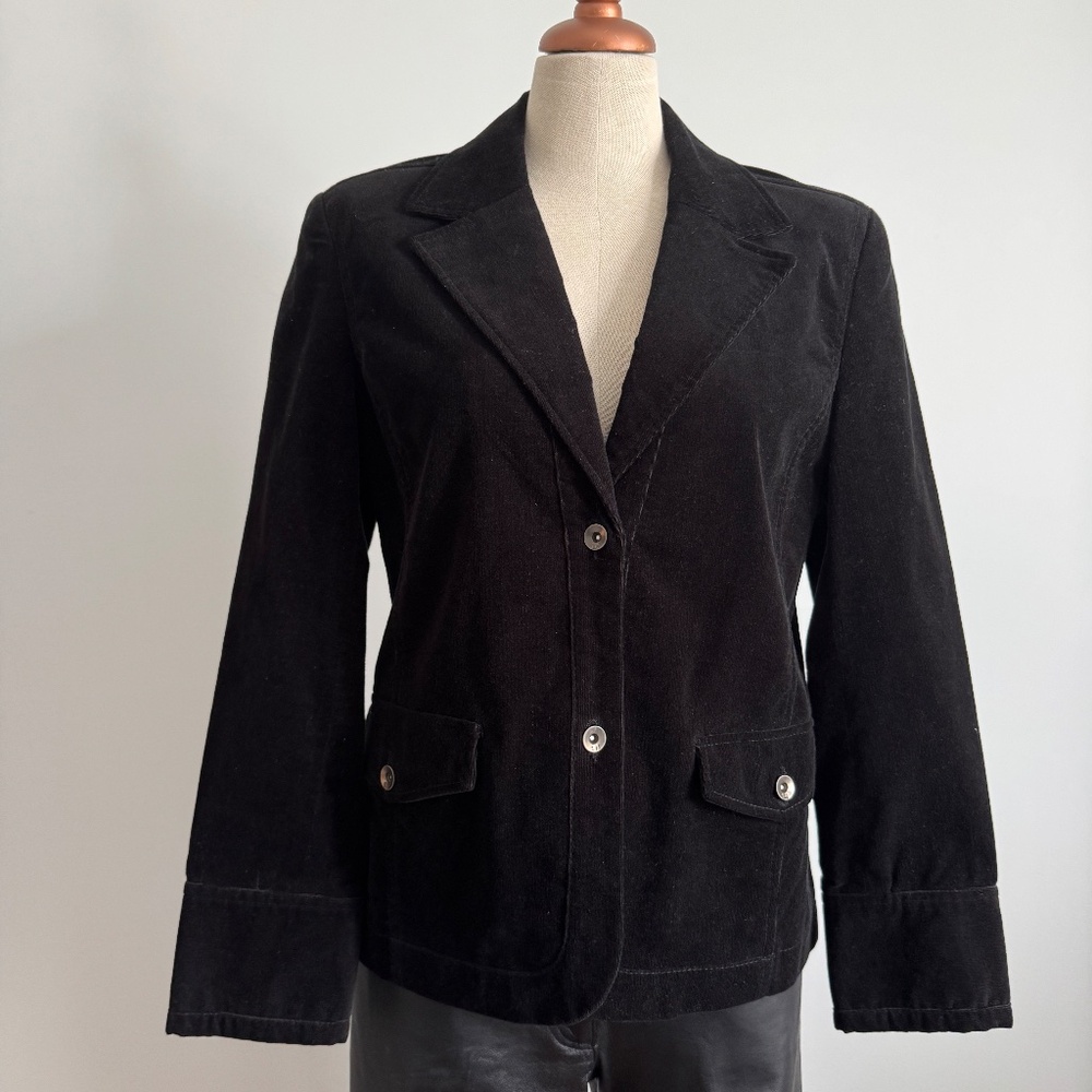 Lady Hathaway - Black Corduroy Blazer - Jacket